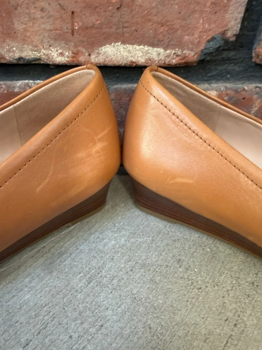 Cole Haan Pecan Leather Women's Malta Wedge Platform sise 6.5